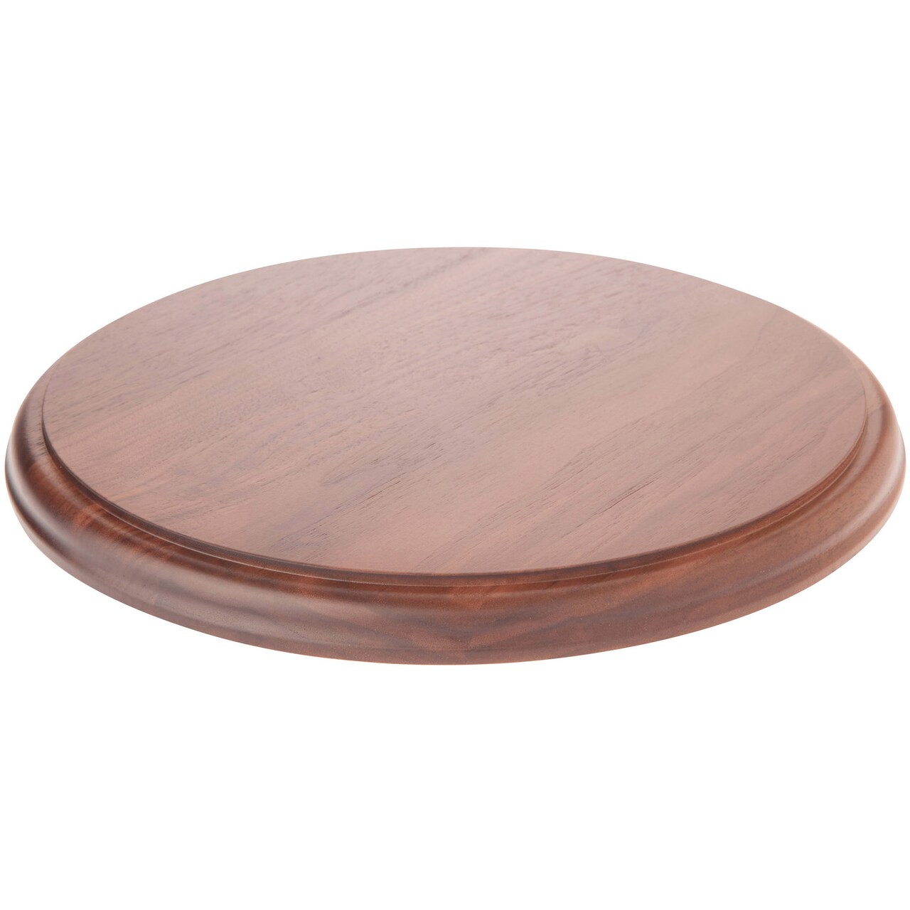 Plymor Solid Walnut Round Wood Display Base with Ogee Edge, 10.75" W x 10.75" D x 0.75" H